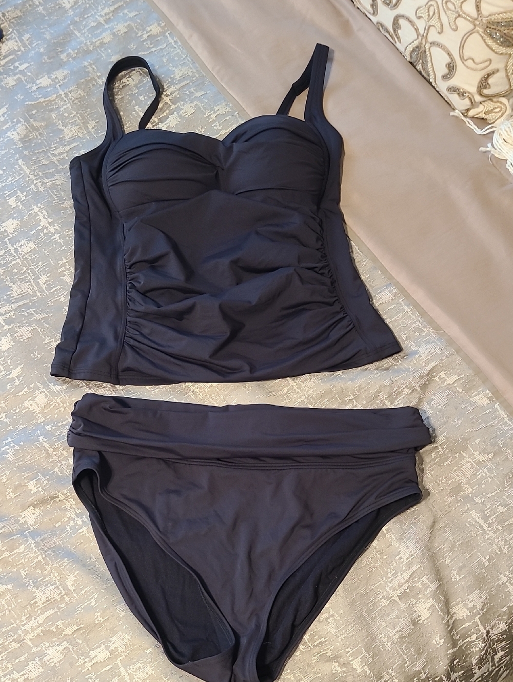 Bond-eye Tankini Like New Condition US Sz 10 Australia Sz14 Dark Grey